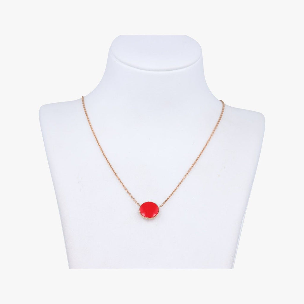 Dior Rose Des Vents Medallion Red Gold Necklace — view 2