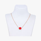 Dior Rose Des Vents Medallion Red Gold Necklace — view 2