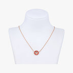 Dior Rose Des Vents Medallion Red Gold Necklace