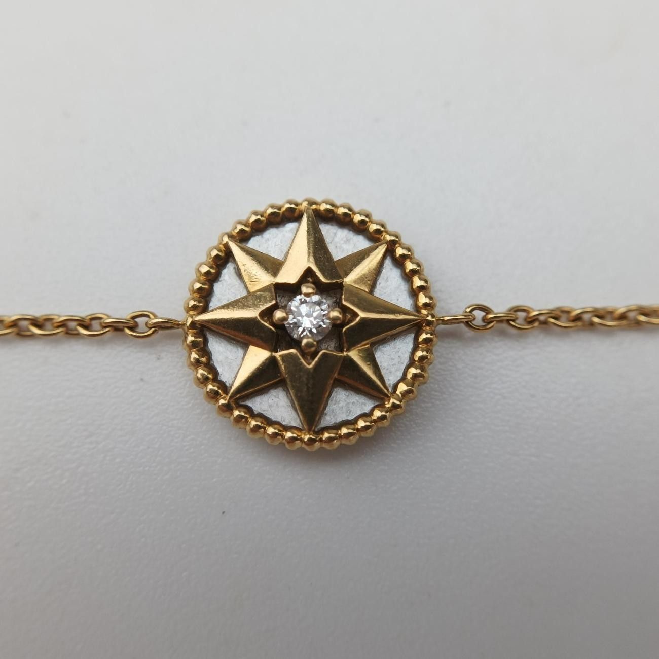 Dior Logo Double C de White Rose Gold Bracelet — view 9