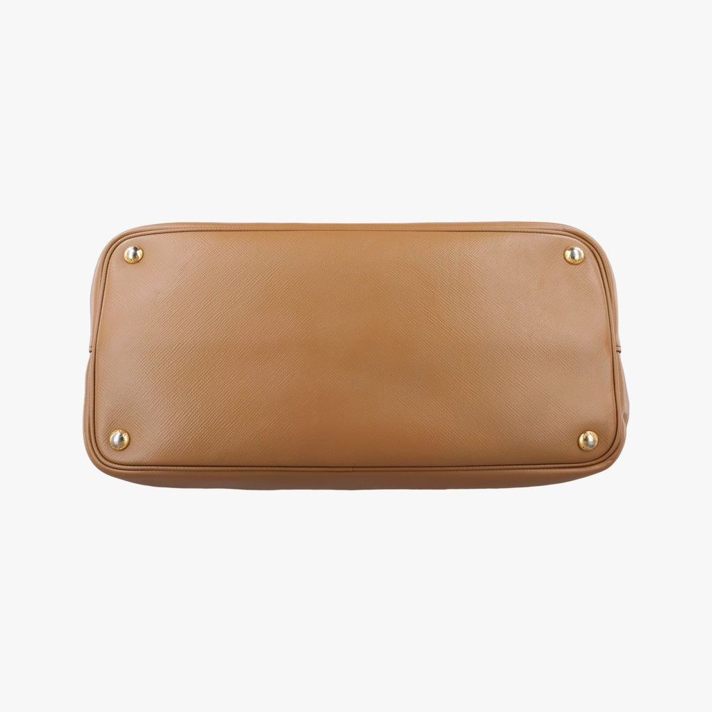 Prada Double Cuir Camel Saffiano Leather Shoulder — view 3