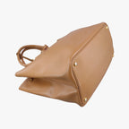 Prada Double Cuir Camel Saffiano Leather Shoulder — view 5