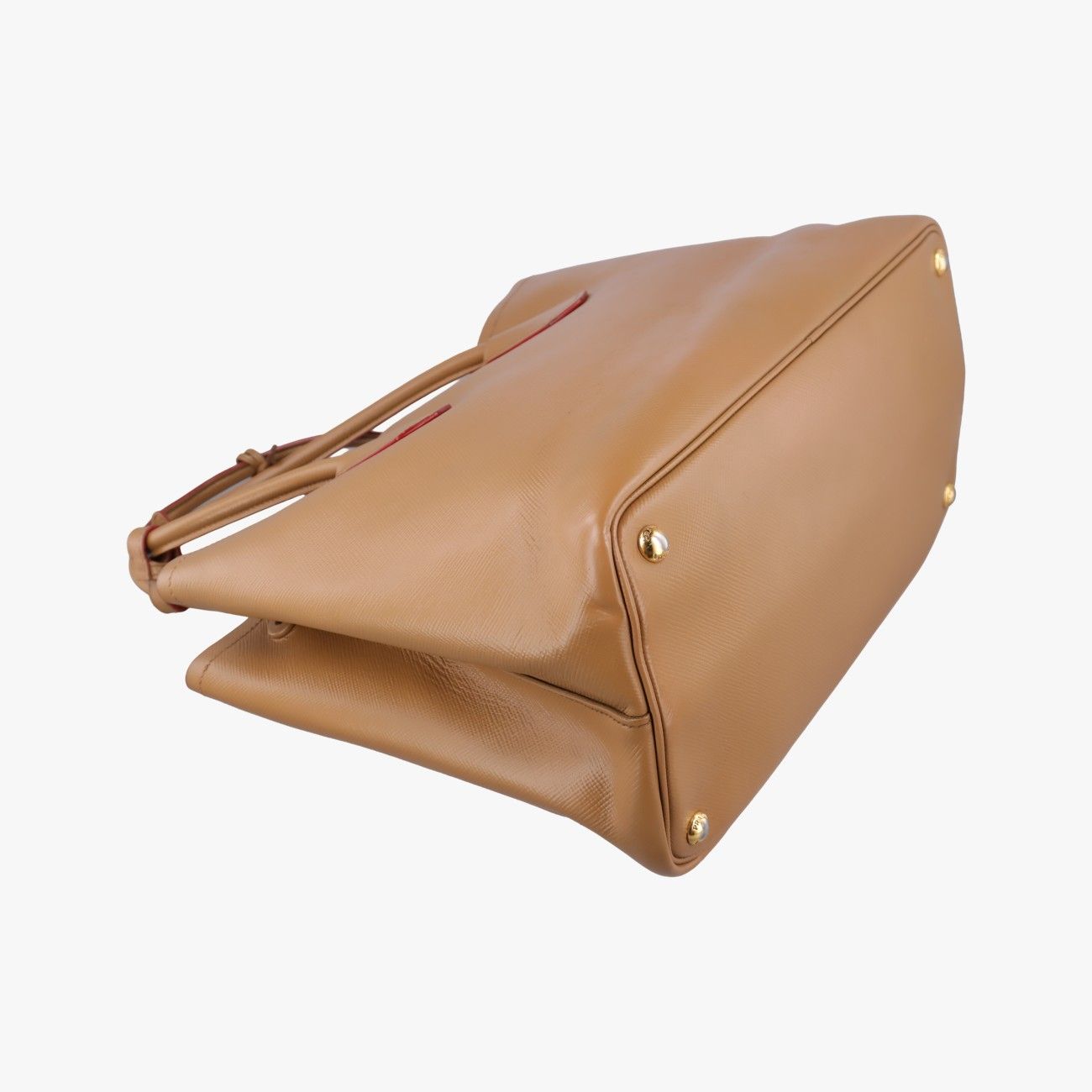 Prada Double Cuir Camel Saffiano Leather Shoulder — view 7