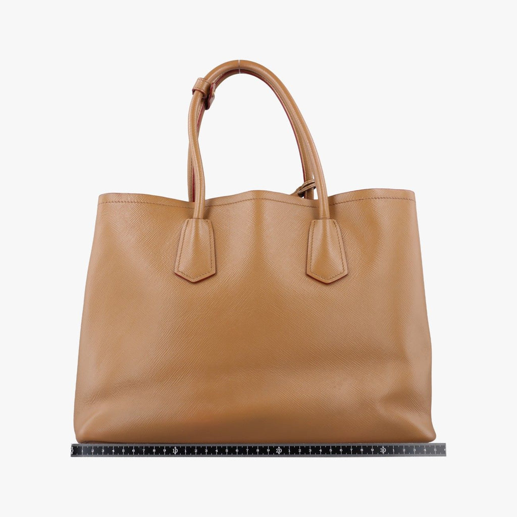 Prada Double Cuir Camel Saffiano Leather Shoulder — view 2