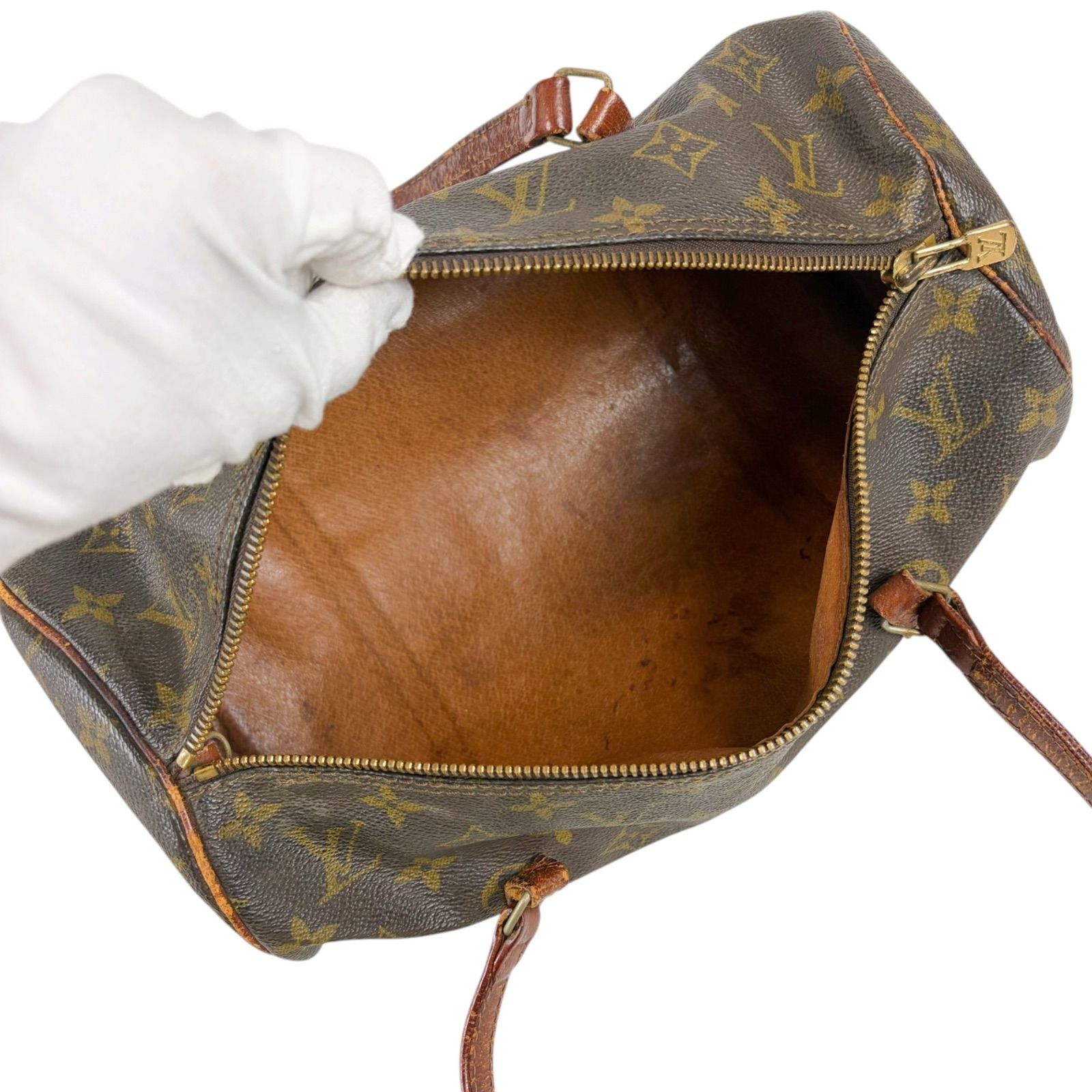 Louis Vuitton Papillon 30 Shoulder Bag Monogram Lambskin Brown Drum — view 9
