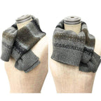 Hermes Knit Scarf Fade Stripe Wool Cashmere Gray Sweater — view 2