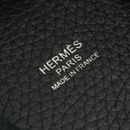 Hermes Picotin Lock PM 18 Tote Taurillon Clemence Noir Black Silver Handbag — view 7