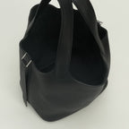 Hermes Picotin Lock PM 18 Tote Taurillon Clemence Noir Black Silver Handbag — view 8