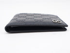 Gucci Bifold Wallet Guccissima Navy Leather Silver Wallet — view 5