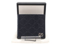 Gucci Bifold Wallet Guccissima Navy Leather Silver Wallet