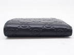 Gucci Bifold Wallet Guccissima Navy Leather Silver Wallet — view 4