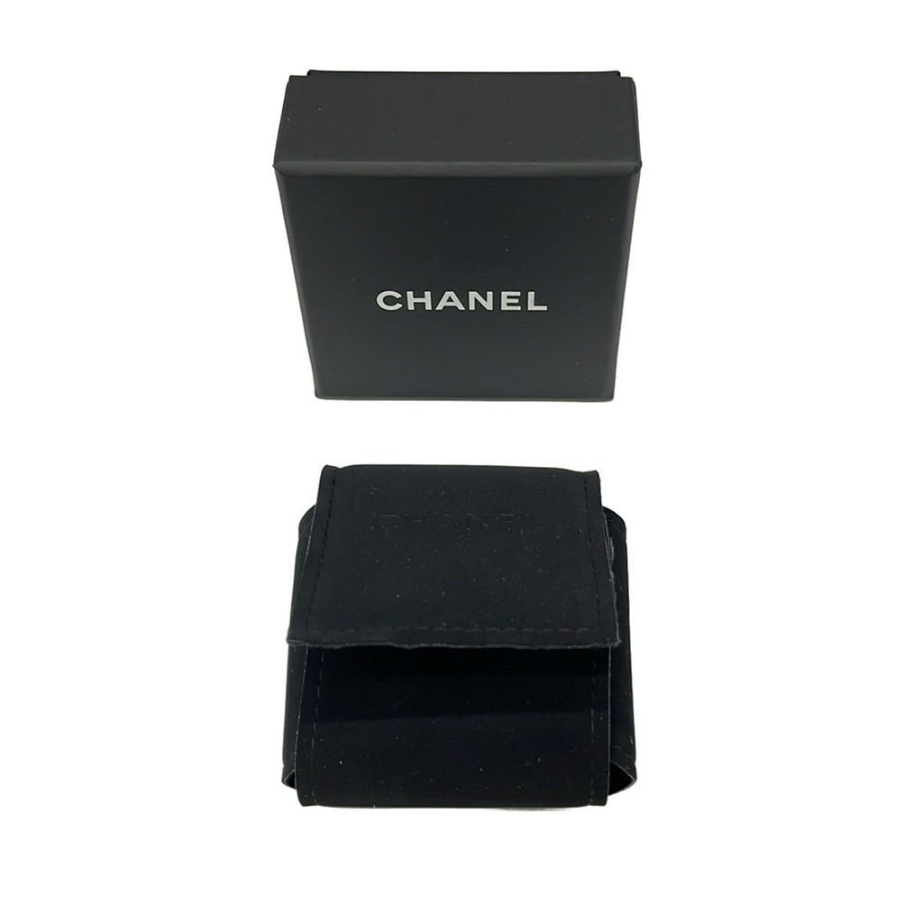 Chanel Earrings CC Logo Gold Clear Pink Shell — view 5