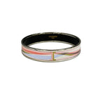 Hermes Bangle Emaillite Pink Silver Multi Bracelet