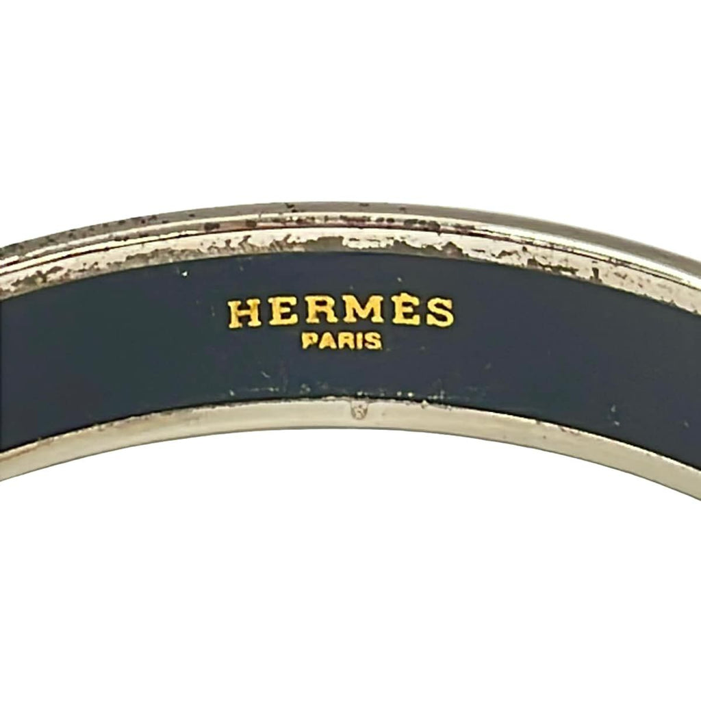 Hermes Bangle Emaillite Pink Silver Multi Bracelet — view 4