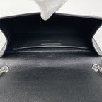 Saint Laurent Kate Monogram Chain Shoulder Bag Leather Black — view 8