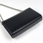 Saint Laurent Kate Monogram Chain Shoulder Bag Leather Black — view 2