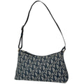 Dior Shoulder Bag Trotter Pattern Canvas Navy