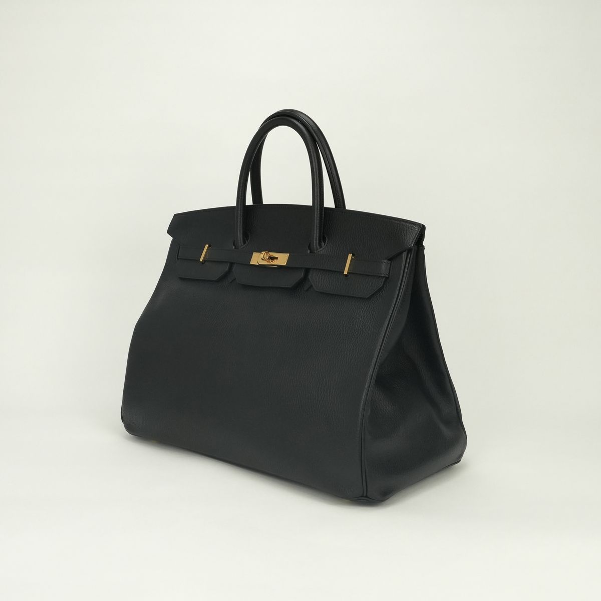 Hermes Birkin 40 Tote Ardennes Noir Black Gold — view 2