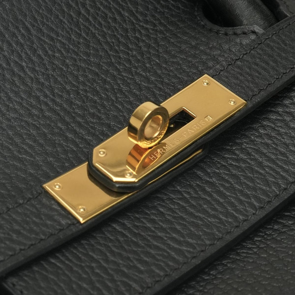Hermes Birkin 40 Tote Ardennes Noir Black Gold — view 7