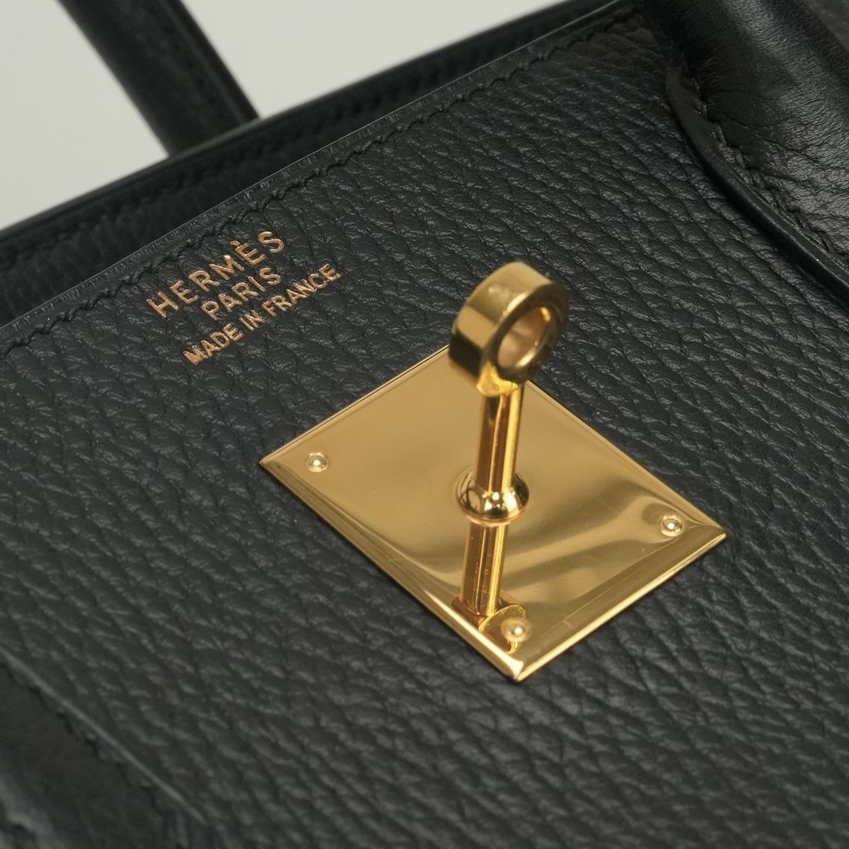 Hermes Birkin 40 Tote Ardennes Noir Black Gold — view 8