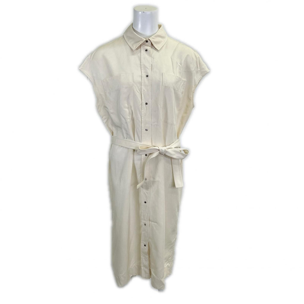 Hermes Silk Series Button Sleeveless Dress 36