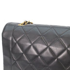 Chanel Black Lambskin Gold Diana 25 Shoulder — view 7