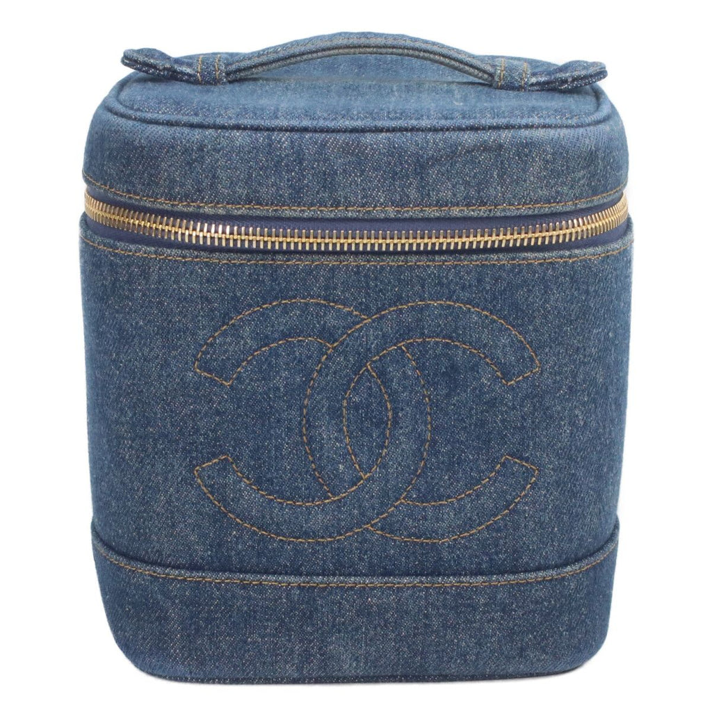 Chanel Indigo Denim Vertical Vanity