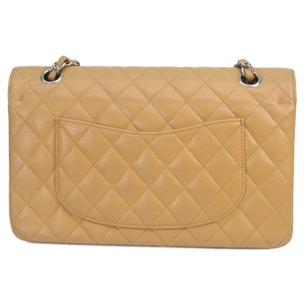 Chanel Beige Caviar Silver Quilted 25 Shoulder — view 3