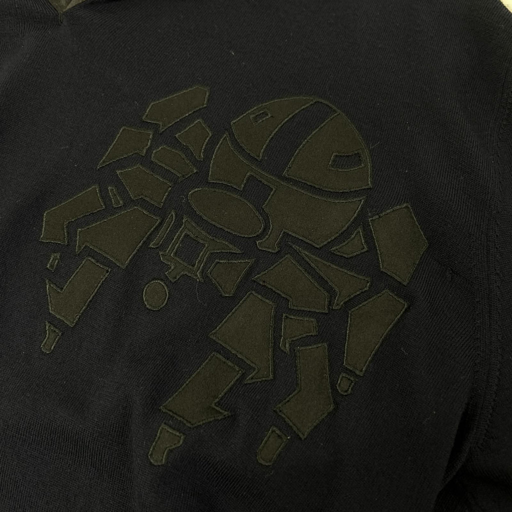 Hermes Navy Robot L S Knit Polo Sweater — view 7
