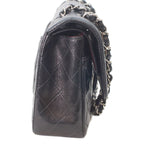 Chanel Black Lamb Silver Quilted 25 Shoulder — view 4