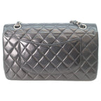 Chanel Black Lamb Silver Quilted 25 Shoulder — view 3