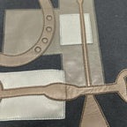 Hermes Navy Leather Patch Sweatshirt — view 6