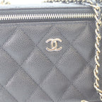 Chanel Black Caviar Gold Vanity Chain Shoulder — view 6