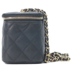 Chanel Black Caviar Gold Vanity Chain Shoulder — view 4