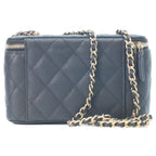 Chanel Black Caviar Gold Vanity Chain Shoulder — view 3