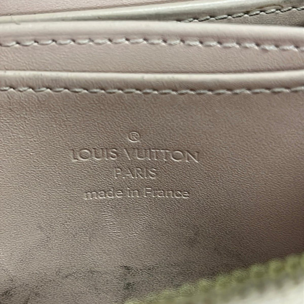 Louis Vuitton Coin Case Monogram Vernis Zippy Purse Rose Florentine Leather — view 5