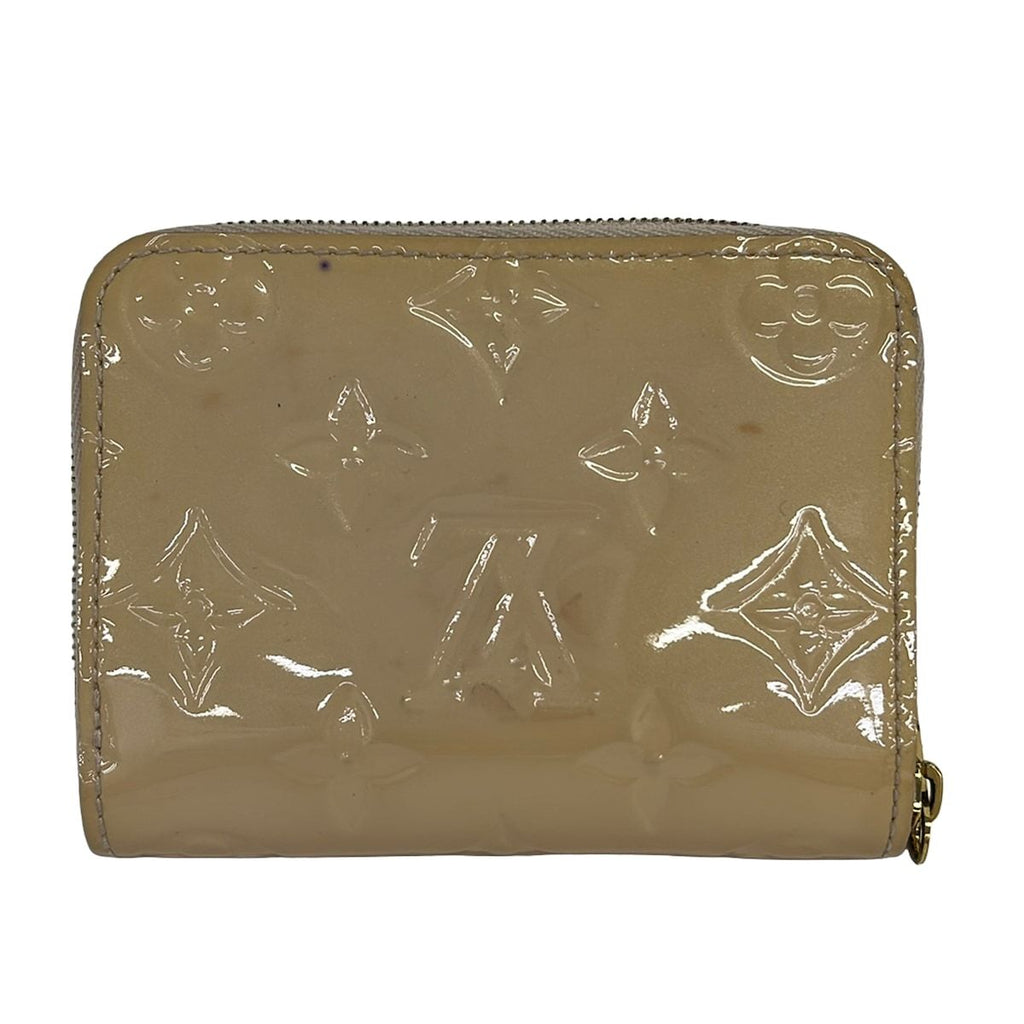 Louis Vuitton Coin Case Monogram Vernis Zippy Purse Rose Florentine Leather — view 2
