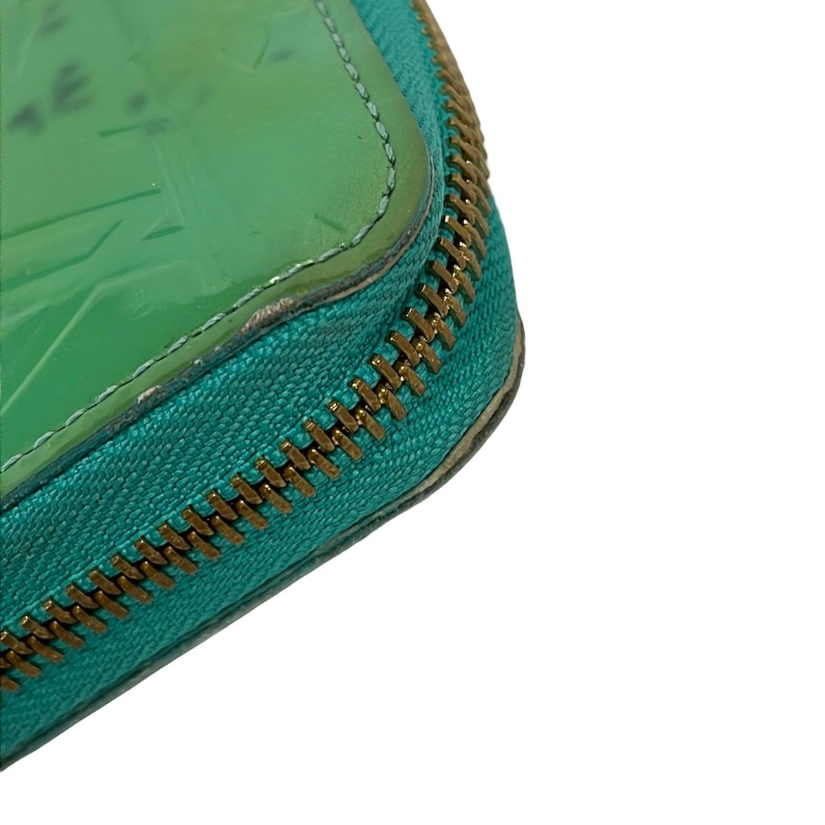 Louis Vuitton Wallet Monogram Vernis Zippy Blue Lagon Leather — view 7