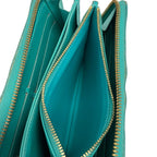 Louis Vuitton Wallet Monogram Vernis Zippy Blue Lagon Leather — view 4