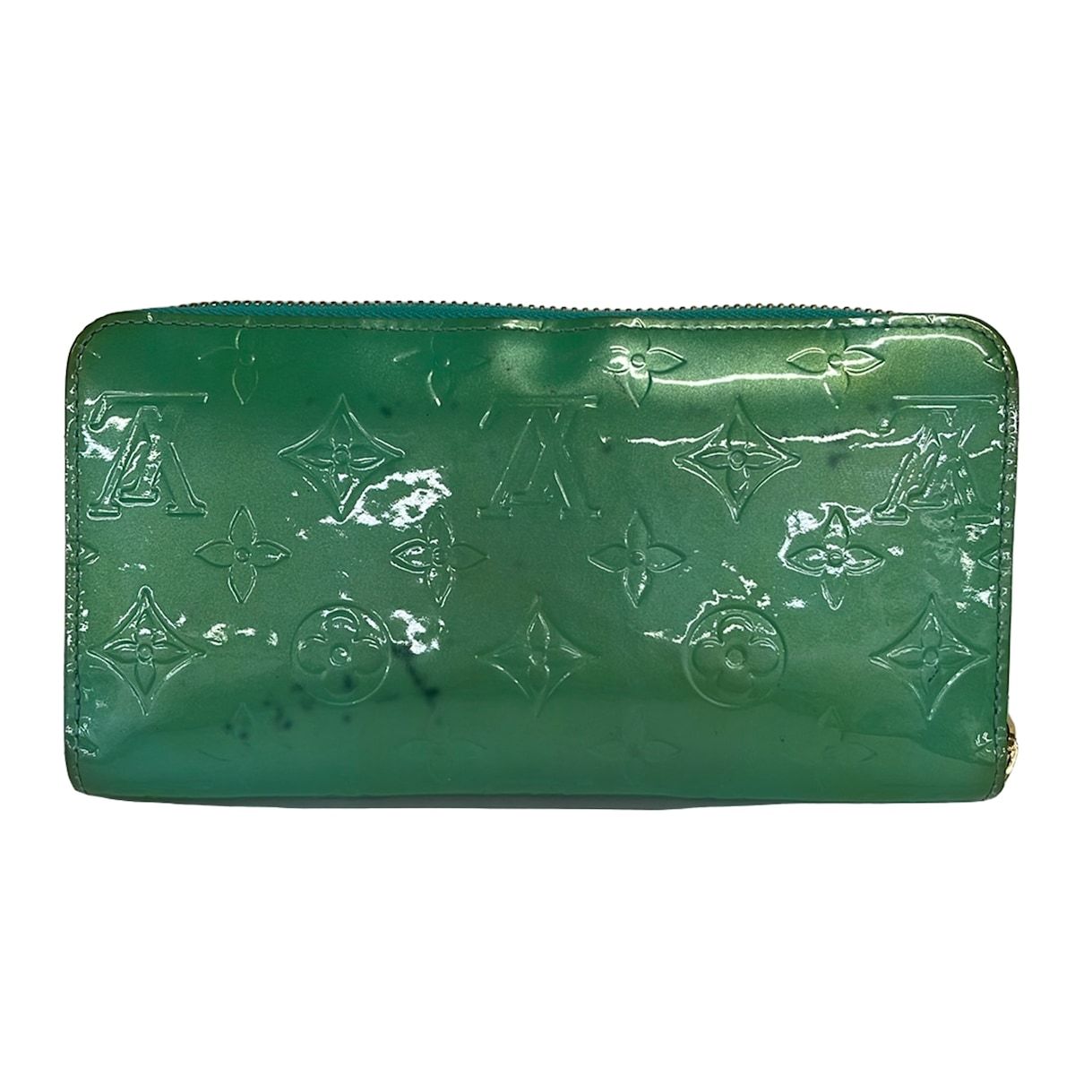 Louis Vuitton Wallet Monogram Vernis Zippy Blue Lagon Leather — view 2