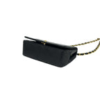 Chanel Vintage Quilted CC Logo Double Flap Lambskin Shoulder Bag Black — view 8