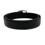 Gucci Belt 90 36 Black Silver Guccissima Line Leather — view 2