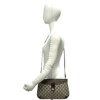 Gucci Vintage Sherry Line GG Logo Leather Shoulder Bag Brown — view 2