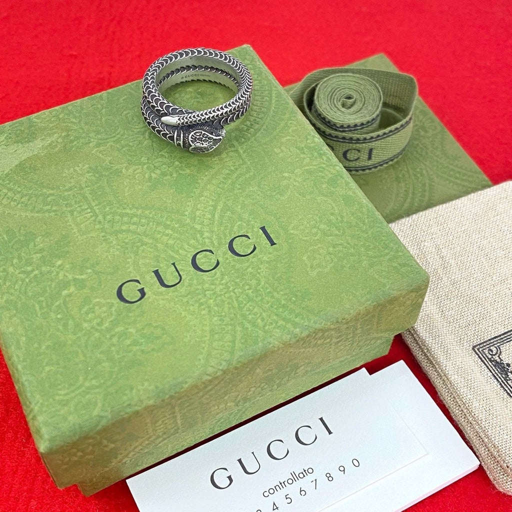 Gucci Bag Included Garden Snake Ring 925 Sterling Silver 19
