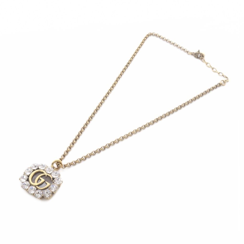 Gucci GG Crystal Pendant Gold Color Black — view 3