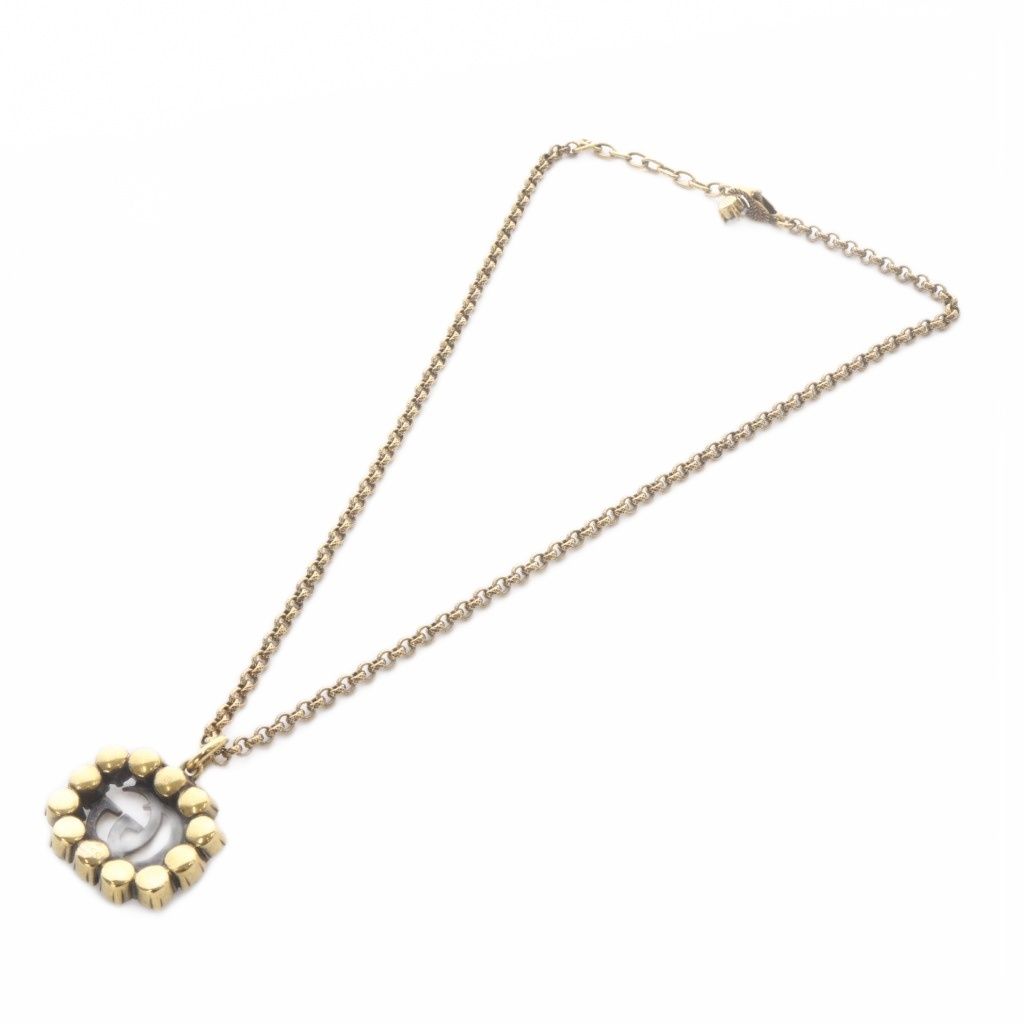 Gucci GG Crystal Pendant Gold Color Black — view 6