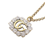 Gucci GG Crystal Pendant Gold Color Black