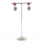 Gucci Cat Head Color Stone Earrings Gold — view 2