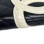 Chanel Wallet Cambon Line Black White Zip Around Lambskin — view 8