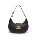 Celine Shoulder Bag Triomphe Black Smooth Calfskin